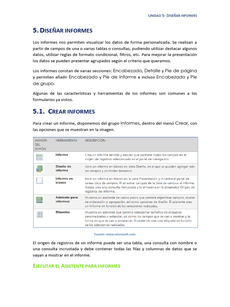 Cómo Diseñar Informes en Access | PDF | Informática | Software