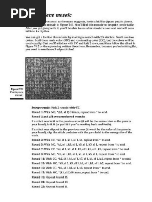 8. Puzzle piece mosaic stitch explanation.