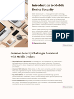 Introduction To Mobile Device Security