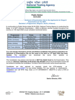 Public Notice Schedule and City Intimation For Stage II