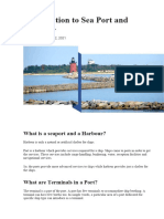 Introduction To Sea Port and Harbour