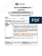 Com y Arg Pa1 Comunicacion y Argumentacion Producto Academico