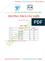 MathFun Tong Hop de Va Dap An Thi Vao Lop 6 CAU GIAY 5 Nam Gan Day 2019 2023