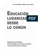 Educacion Lugarizada Desde Lo Comun