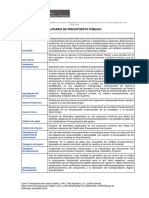 Glosario de Presupuesto Público - UNU - Filial Aguaytía - Lic. Candii Dolores