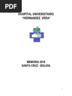 MEMORIA Hospital Universitario Hernández Vera Santa Cruz de La Sierra Año 2019