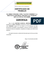 Certificado de Trabajo