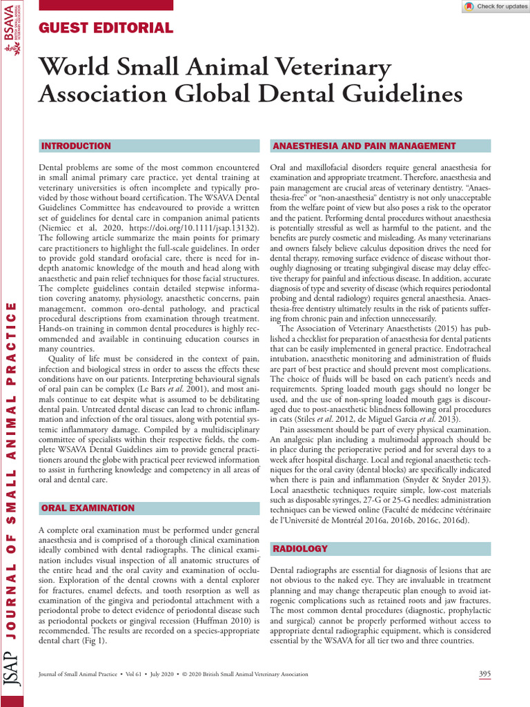 J of Small Animal Practice - 2020 - Niemiec - World Small Animal ...