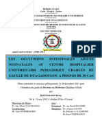 LES Occlusions Intestinales Aigues Neonatales AU Centre Hospitalier Universitaire Pediatrique Charles de Gaulle de Ouagadougou A Propos de 30 Cas