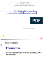 Palestra 2 - Complementar Introducao A Elementos de Economia e Gestao