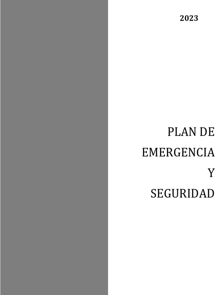 Plan de Emergencia ICG SPA 2023 | PDF | Seguridad y salud ocupacional ...