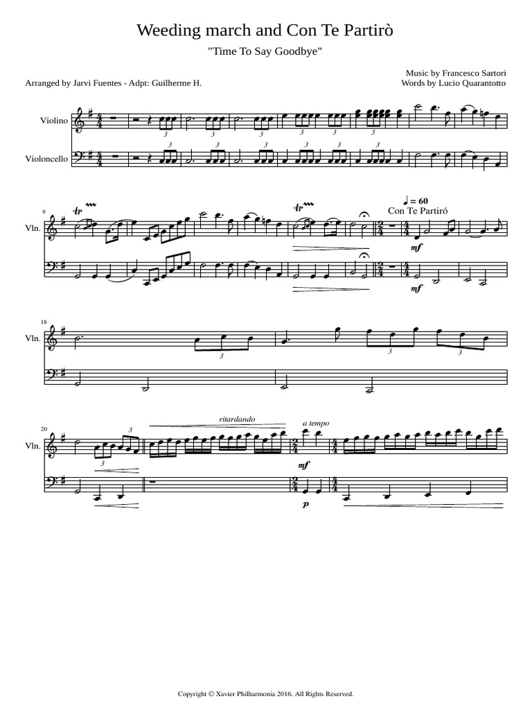 Con Te Partir and Weeding March | PDF | All Rights Reserved | Monopoly ...