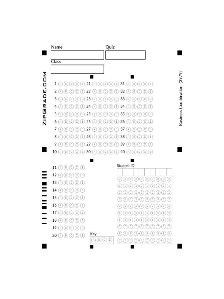 40 Items Zipgrade | PDF