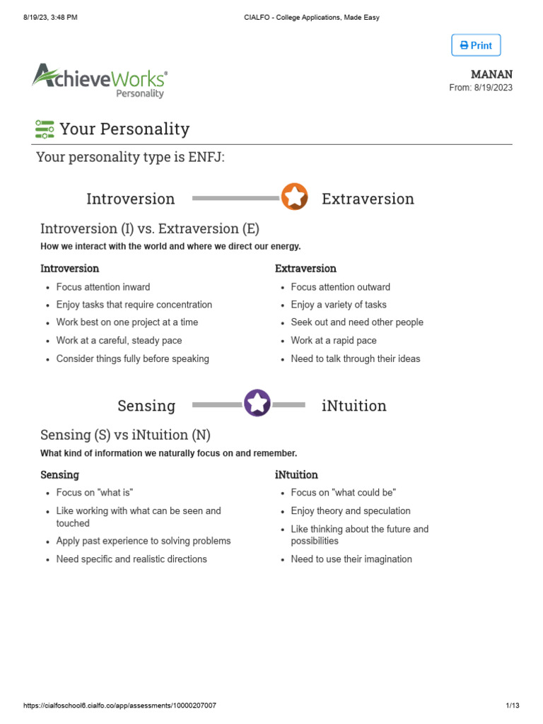 Cialfo College Applications Made Easy 11 Pdf Extraversion And