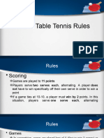 Official Table Tennis Rules