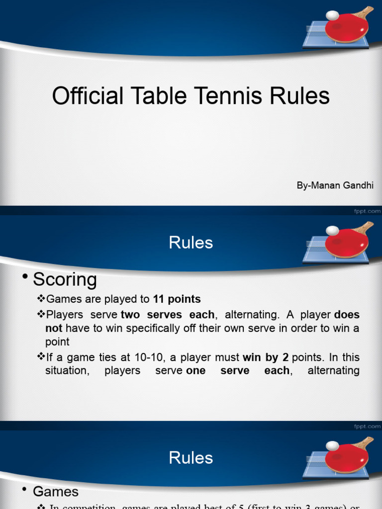 Official Table Tennis Rules Download Free PDF Table Tennis Sports