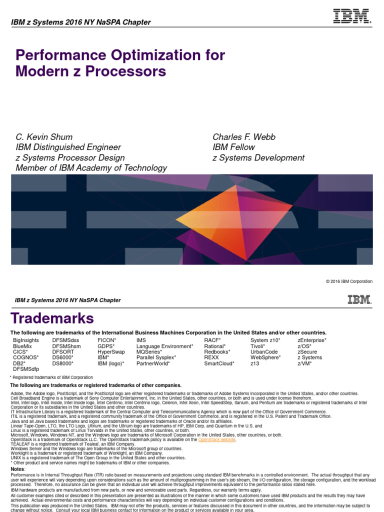 IBM z Performance Optimization Guide | PDF | Cpu Cache | Compiler