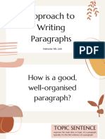 Approach To Writing Paragraph