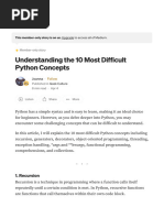 Understanding The 10 Most Difficult Python Concepts - by Joanna - Geek Culture