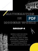 Mathematics in Modern World