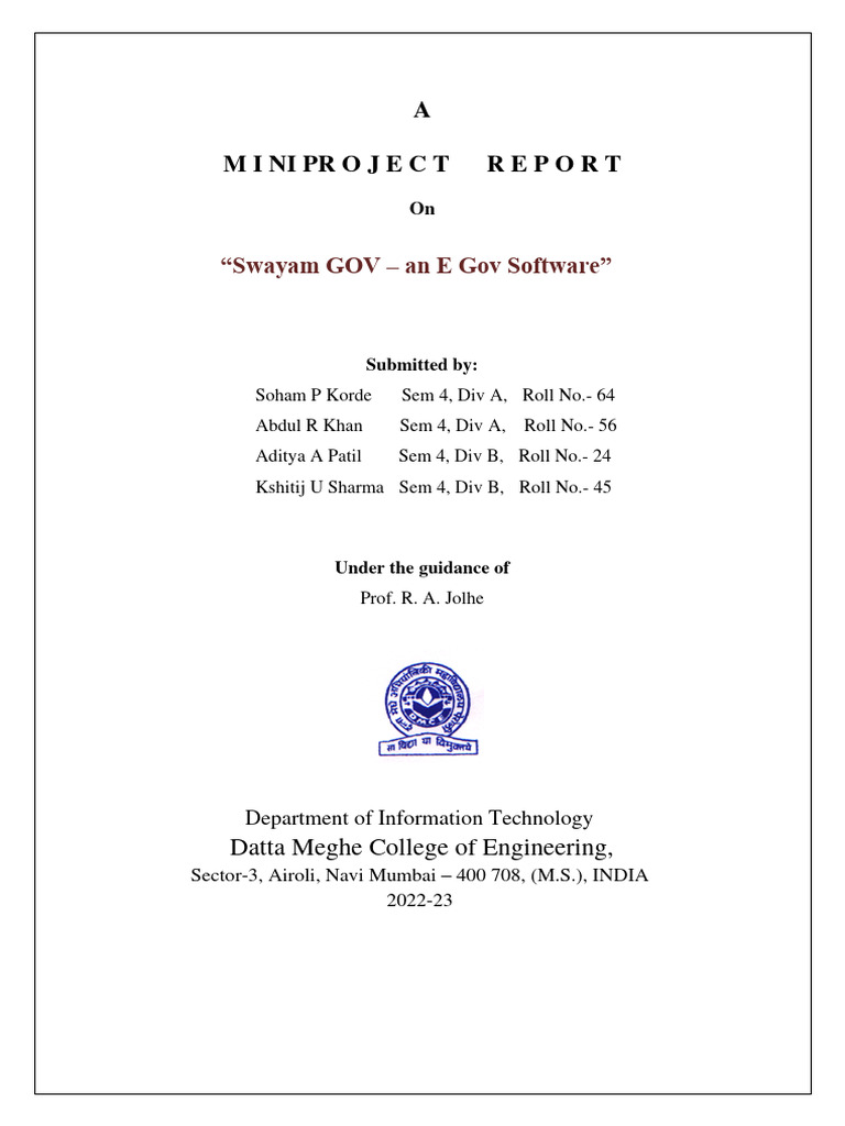 Soham | PDF | Usability | E Government