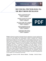 Análise Do Uso Da Tecnologia Na Área de Recursos Humanos