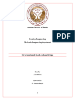 Structural Analysis of Abdoun Bridge: Faculty of Engineering Mechanical Engineering Department