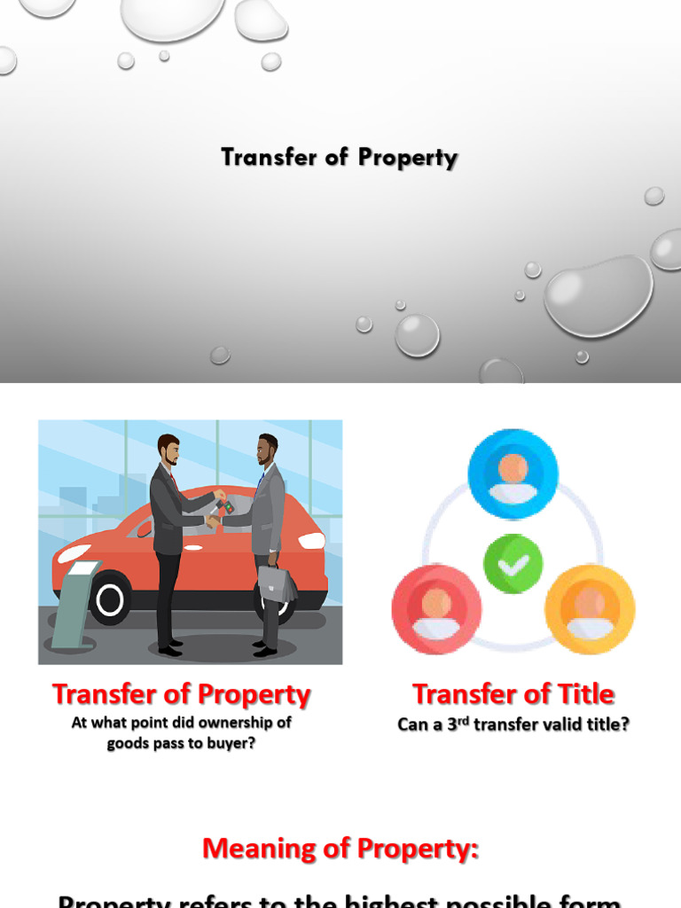 Lecture Guide On Transfer of Property | PDF | Ownership | Private Law