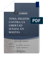 Informe Delitos Contra La Libertad Sexual Bolivia - Daniela Rodriguez T