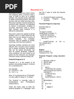 Recursion in C