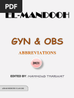 OB/GYN Abbreviations Guide | PDF | Preterm Birth | Childbirth