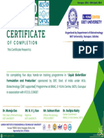 Hands on Traing Certificate