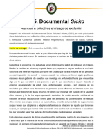 Tarea 5. Documental Sicko. COLECTIVOS EN RIESGO DE EXCLUSIÓN