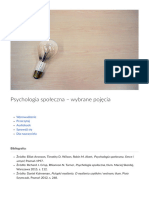Psychologia Spoleczna - Wybrane Pojecia