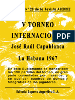Revista Ajedrez 5th Torneo Internacional La Habana 1967 - Bent Larsen - 1967