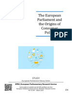 The European Parliament and The Origins of Consumer Policy