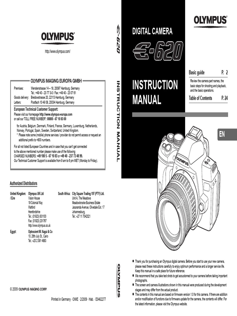 E-620 Manual EN | PDF | Camera | Flash (Photography)
