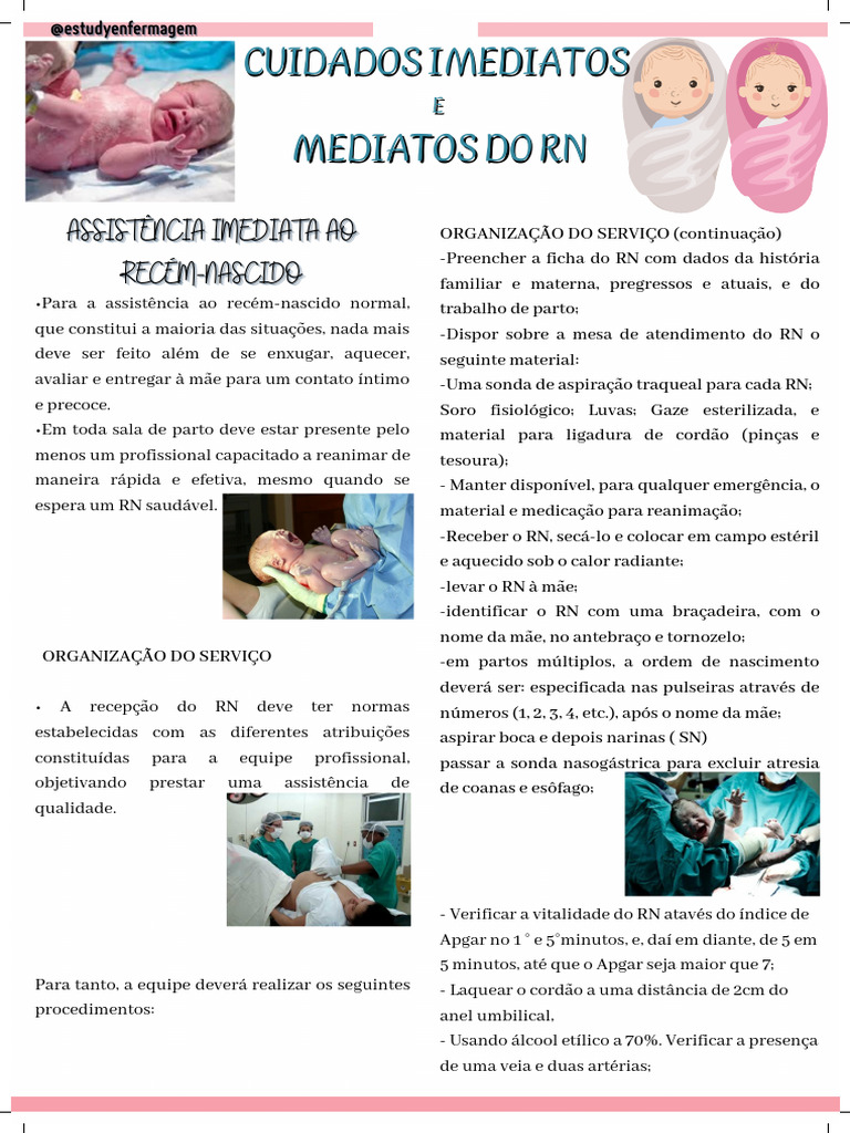 Cuidados Mediatos e Imediatos Ao RN | PDF | Parto | Amamentação