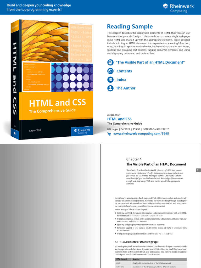Reading sample sap press html and css pdf html html element