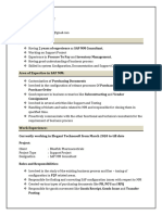 Sap MM Resume