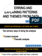 Lesson 5 - Inferring and Explaining Patterns and Themes From Data