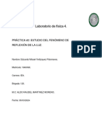 Práctica 2 Estudio Del Fenómeno de Reflexión de La Luz.