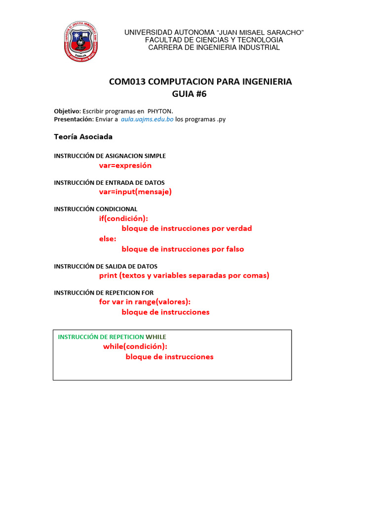 Programas Básicos en Python para Ingeniería | PDF | Python (lenguaje de ...