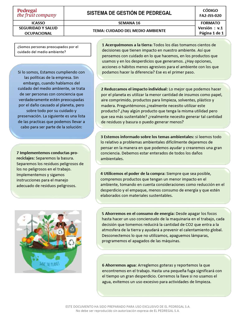 Semana 16 - Cuidado Del Medio Ambiente | PDF | Residuos | Ambiente
