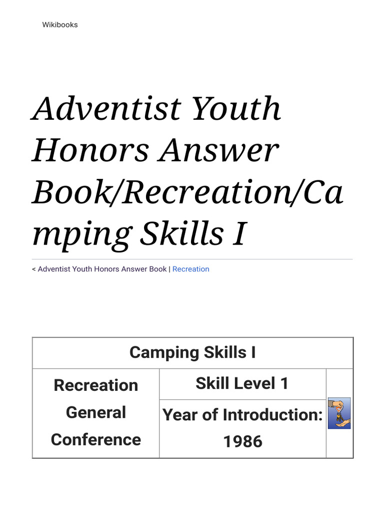 Camping Skills I Pdf