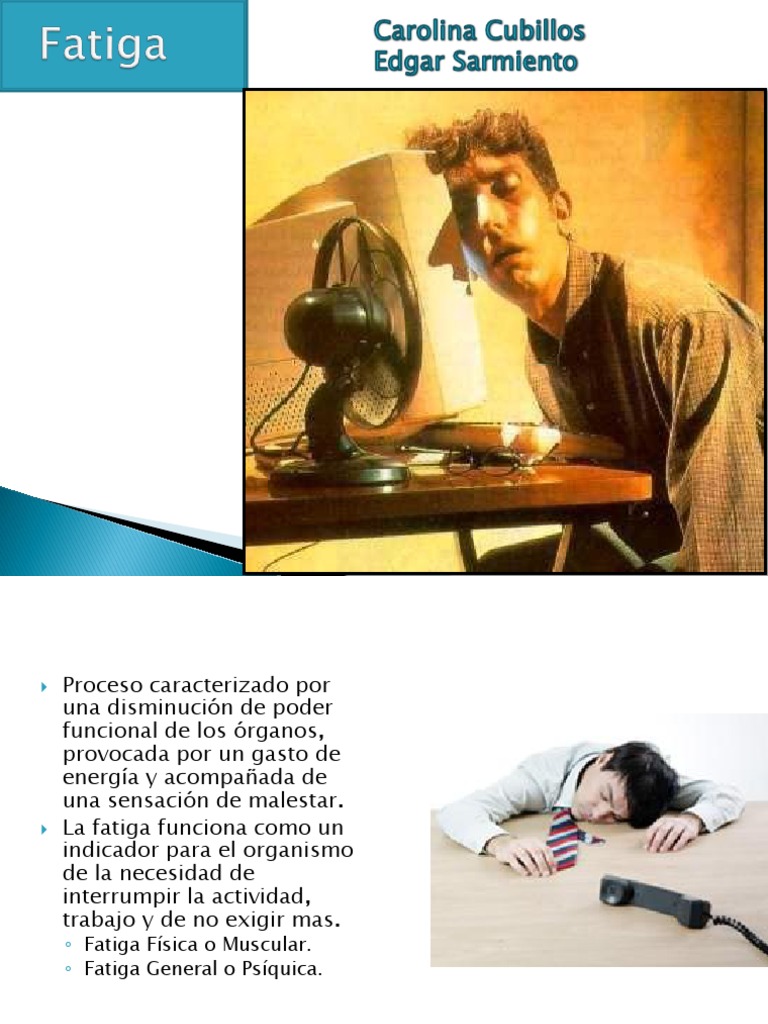 Tipos y Efectos de la Fatiga Laboral | PDF | Músculo | Fatiga (médica)