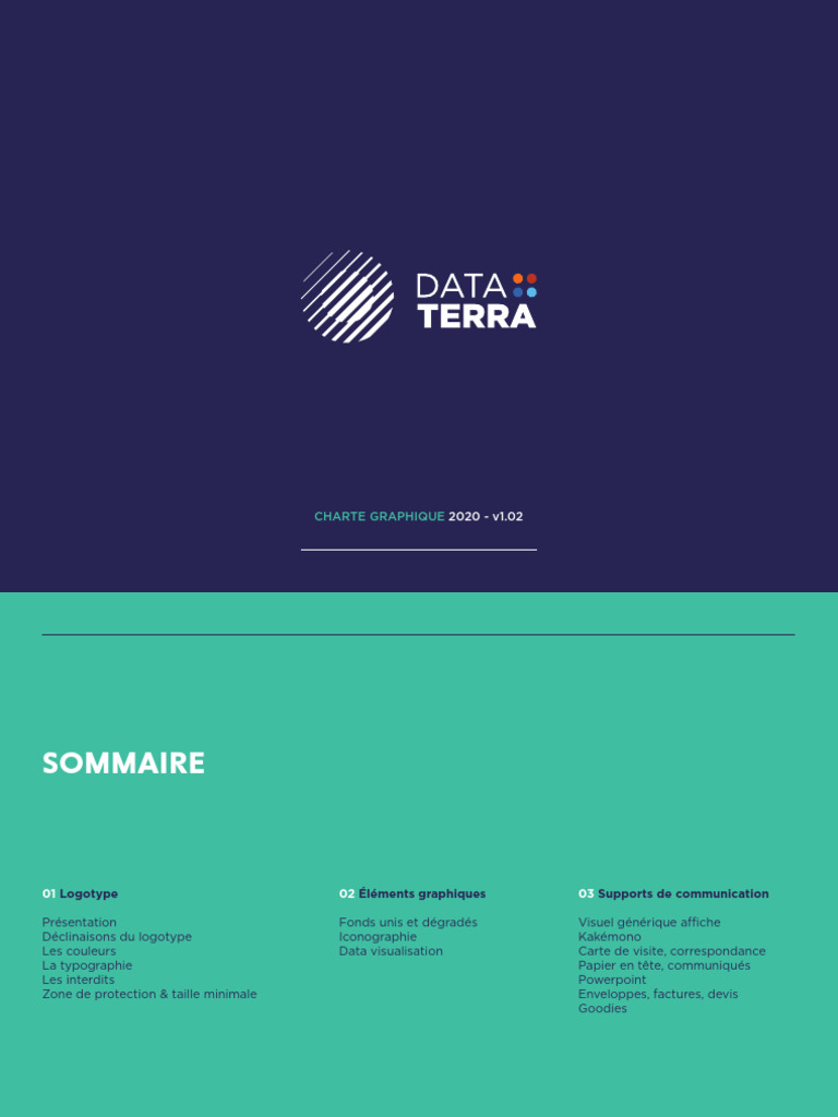 Charte Graphique 2020 - Data Terra | PDF | Logos | Écriture