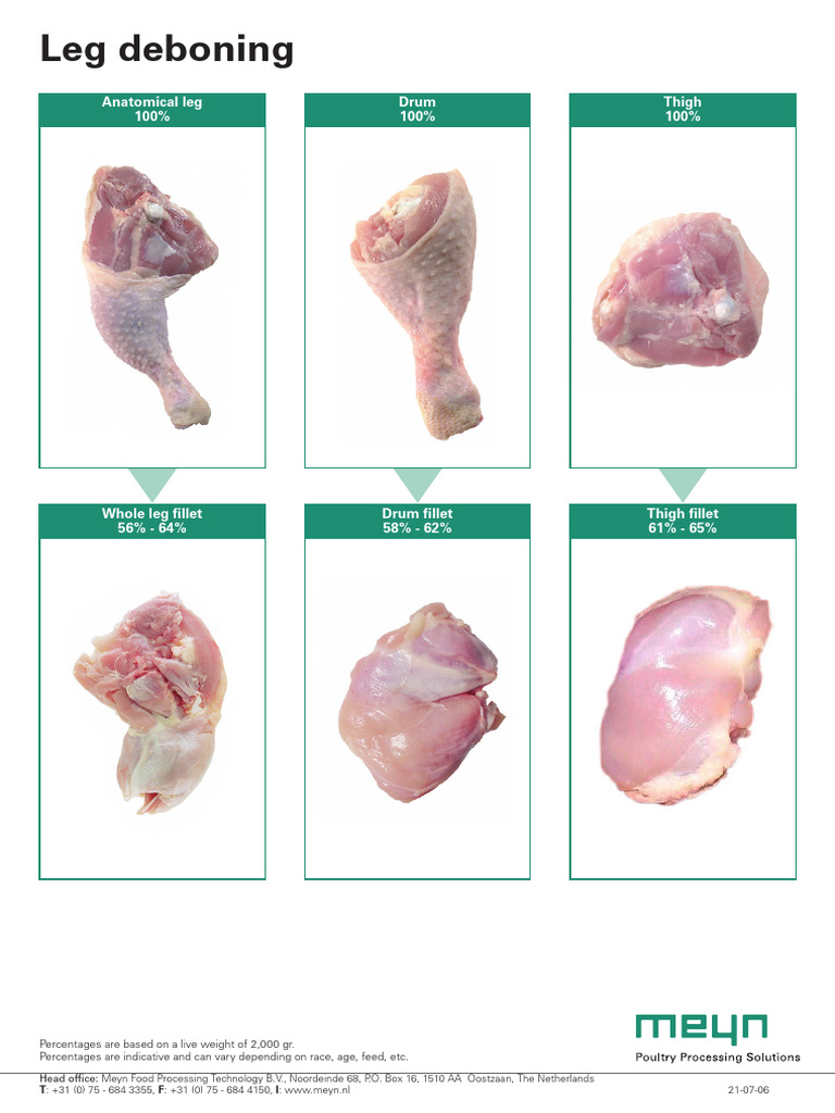 Leg Deboning Techniques and Yields | PDF