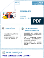 Vogais: 1 ANO Aula 2 - 1 Bimestre