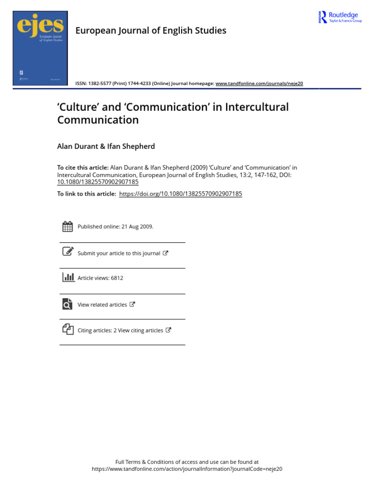 Intercultural Communication Dynamics | PDF | Cross Cultural ...
